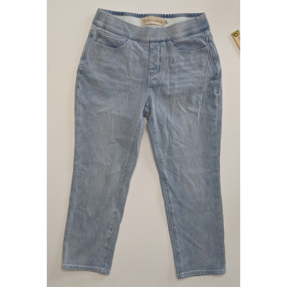 Soft Surroundings The Ultimate Denim Pull On Crop Pants Size PS